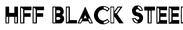 HFF Black Steel font preview